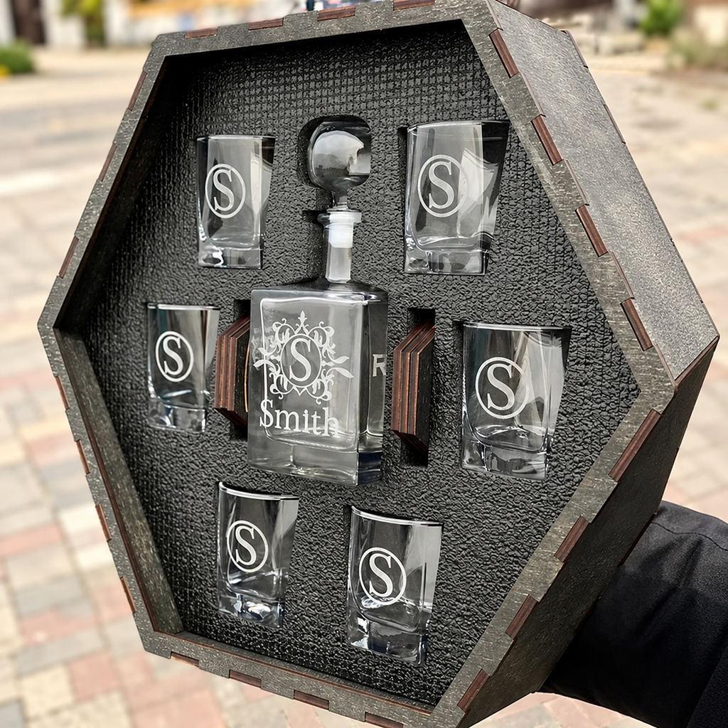 Whiskey Decanter Set, Personalized Whiskey Gift, Father's Day Gift, Bourbon Whiskey, For Whiskey Lovers