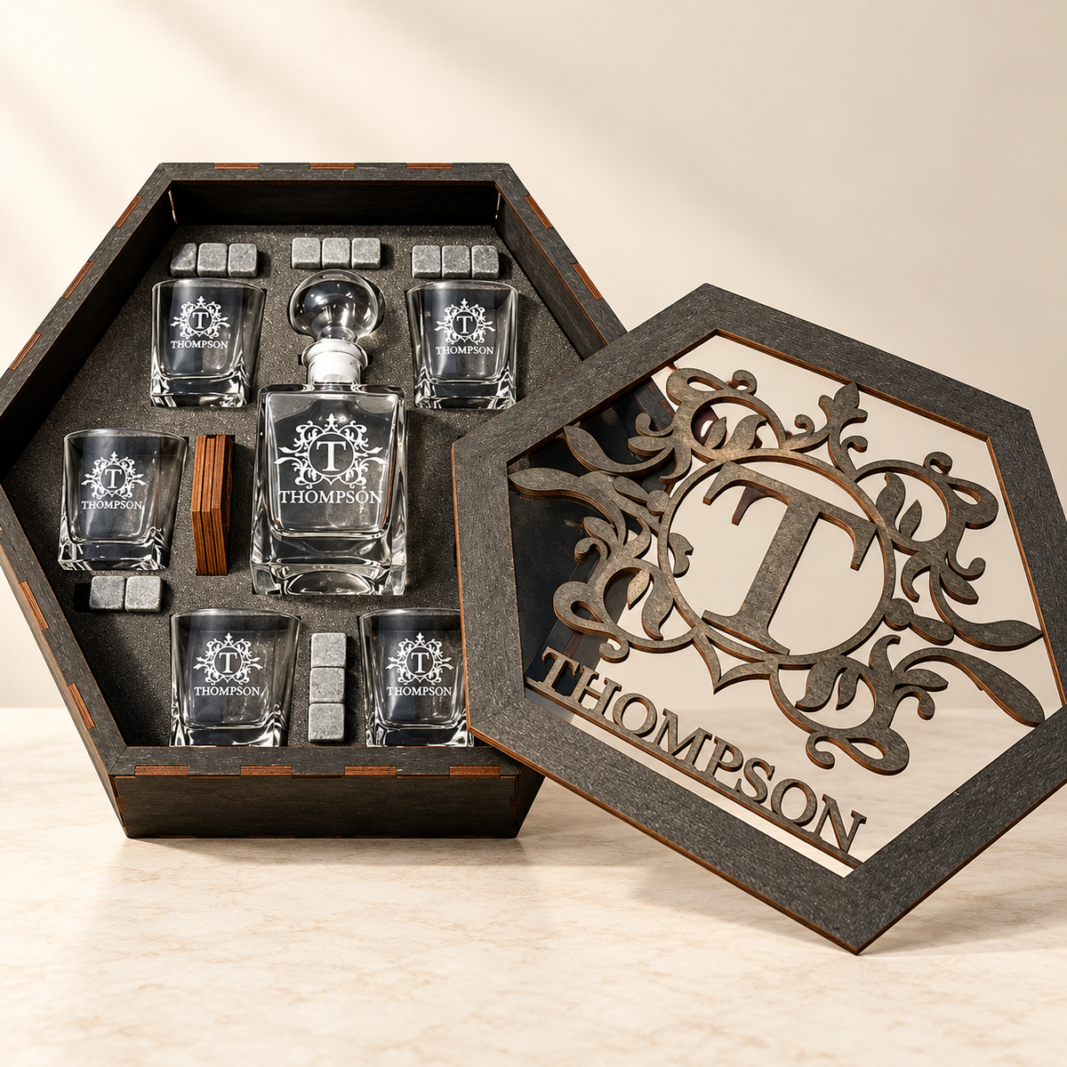 Whiskey Decanter Set, Personalized Whiskey Gift, Father's Day Gift, Bourbon Whiskey, For Whiskey Lovers